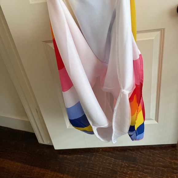 NEW YORK & COMPANY- Sheer multi-color halter dress. Maxi - Dress (full length). - Picture 12 of 12